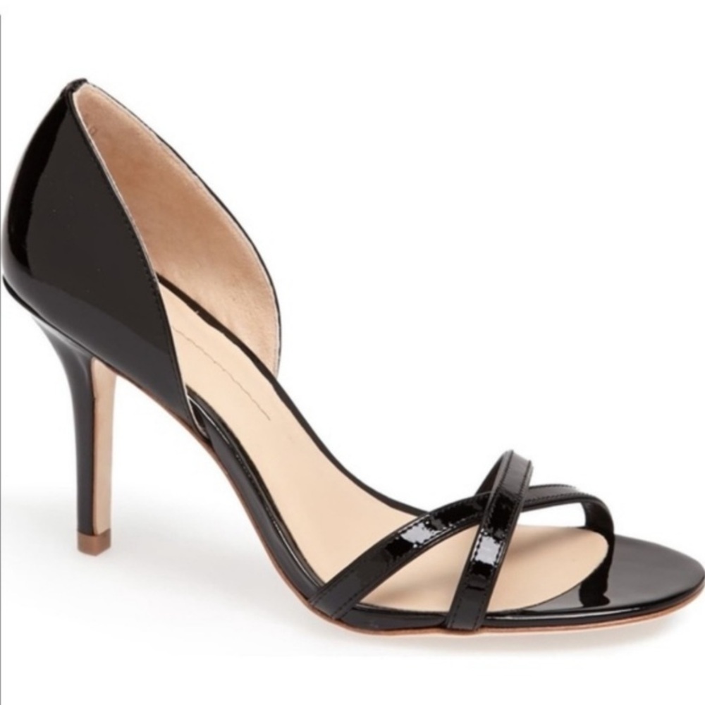 Aerin Black Patent Leather Dorsey Heels Size 8 Cocobay